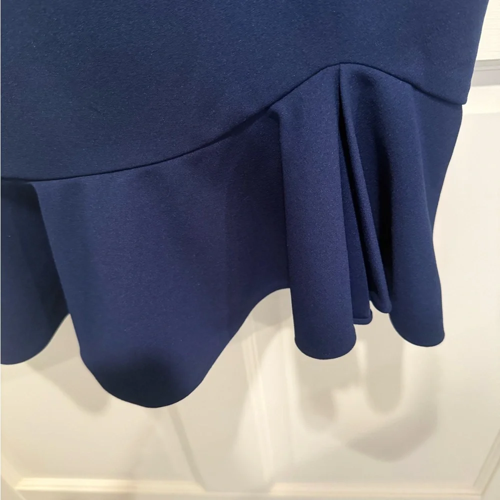 Betsey Johnson NWT Size 4 Elegant Blue Cap Sleeve Fitted Party Midi Dress (0546) - Picture 7 of 14